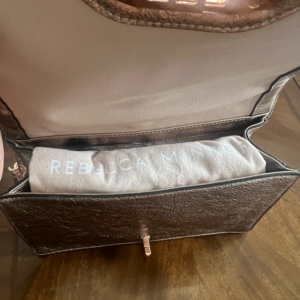 Rebecca Minkoff rose gold handbag. Never used. NWT